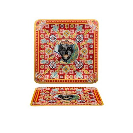 Vassoio quadrato melamina 36x36 Caltagirone
