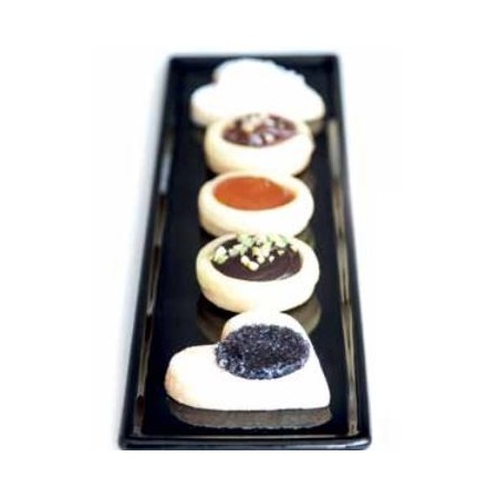 Vassoio rettangolare nero cm 27x8x1