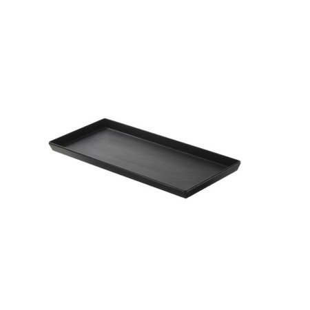 Vassoio rettangolare nero in melamina 29x13,5x2 cm