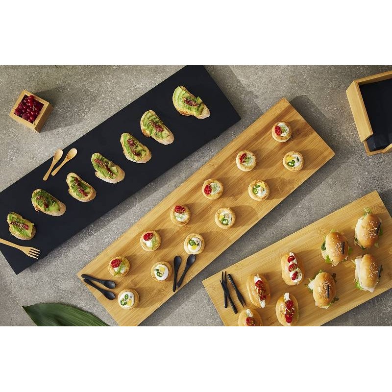 Vassoio Sushi in bamboo Nero 70x20x2,5 cm