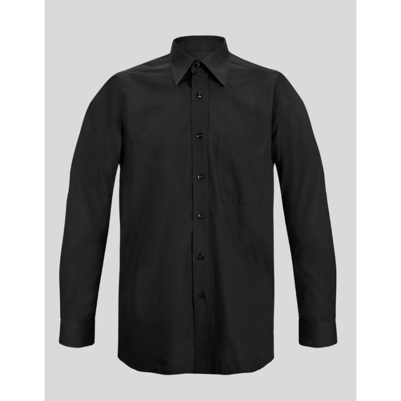 Camicia uomo per ristorazione manica lunga nera tg.XL