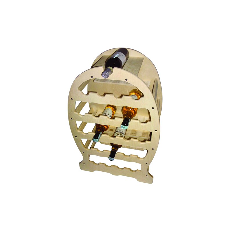 Cantinetta per 34 bottiglie di vino in betulla