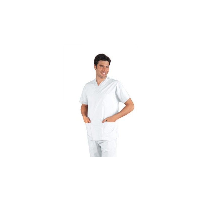 Casacca collo a V bianca tg.XL Isacco