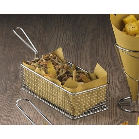 Cestello in acciaio 21x10x6h.