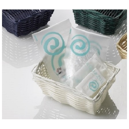 Cestino rettangolare plastica bianco cm.14x11