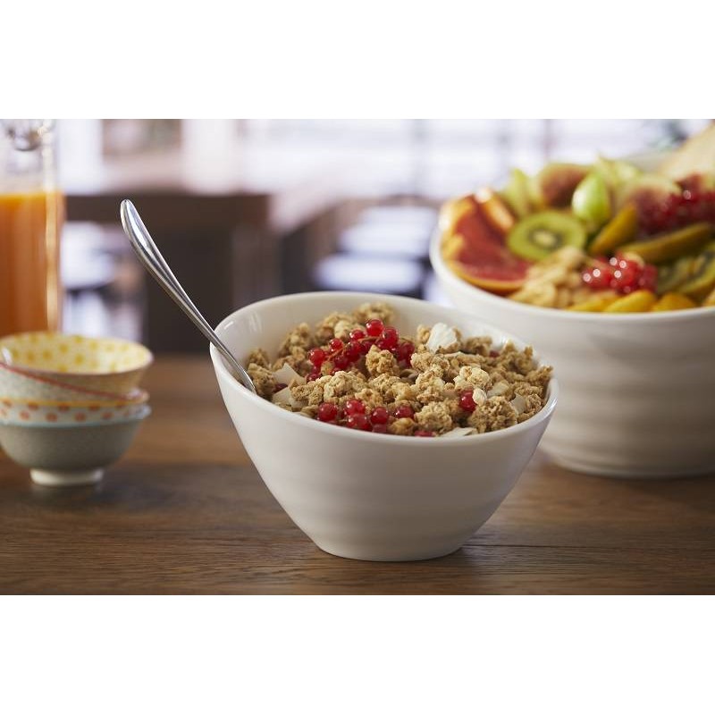 Ciotola bianca inclinata in melamina 20,3x7,5x13