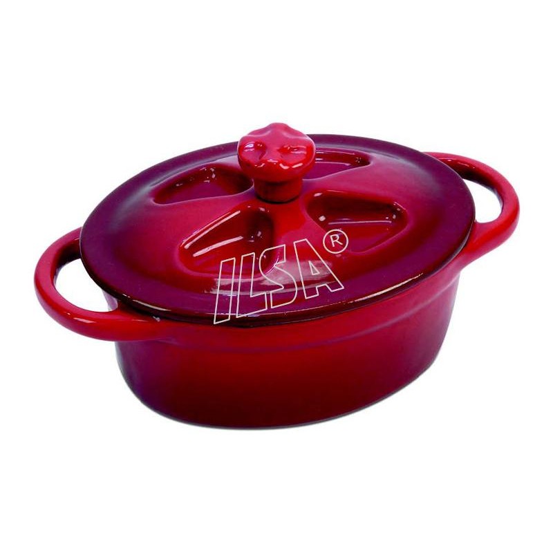 Cocotte ovale 12x8 rossa Ilsa