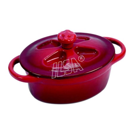 Cocotte ovale 12x8 rossa Ilsa
