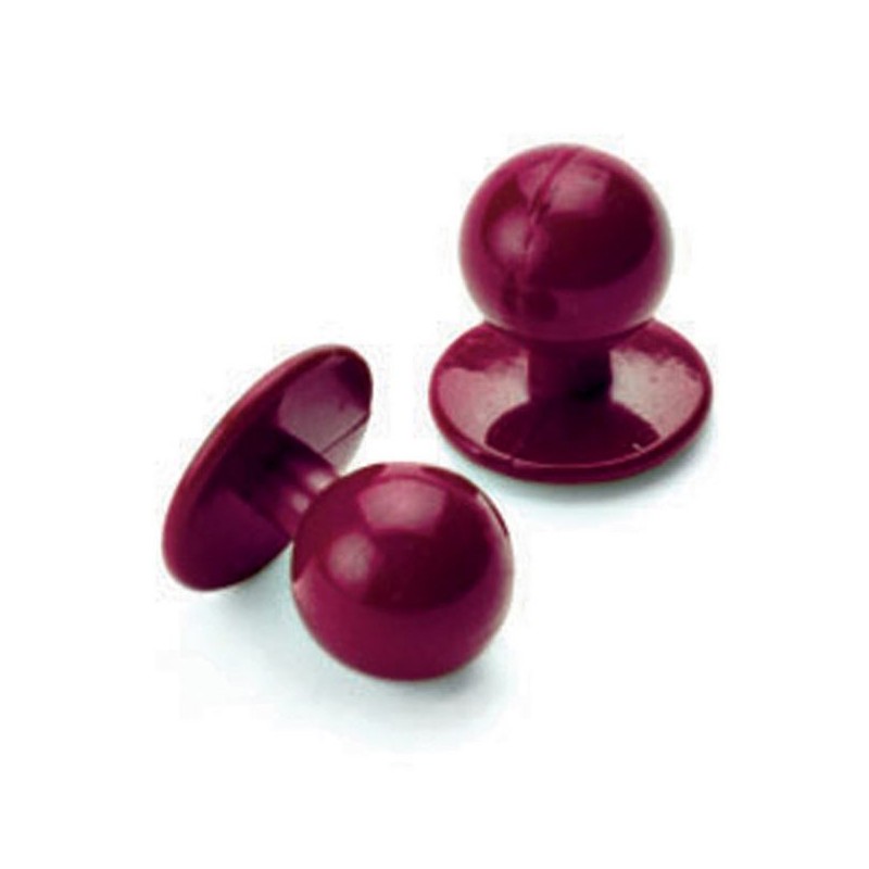 Confezione bottoni bordeaux 10 pz Isacco