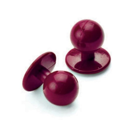 Confezione bottoni bordeaux 10 pz Isacco