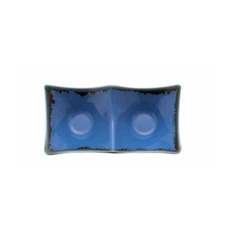 Coppetta 2 scomparti cm.16x8 blu