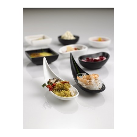 Cucchiaio melamina bianca 14.5x4.5x1.5 h