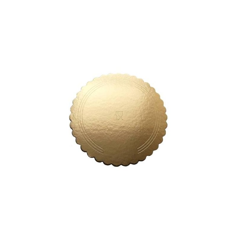 Disco sottotorta oro in cartone cm 36