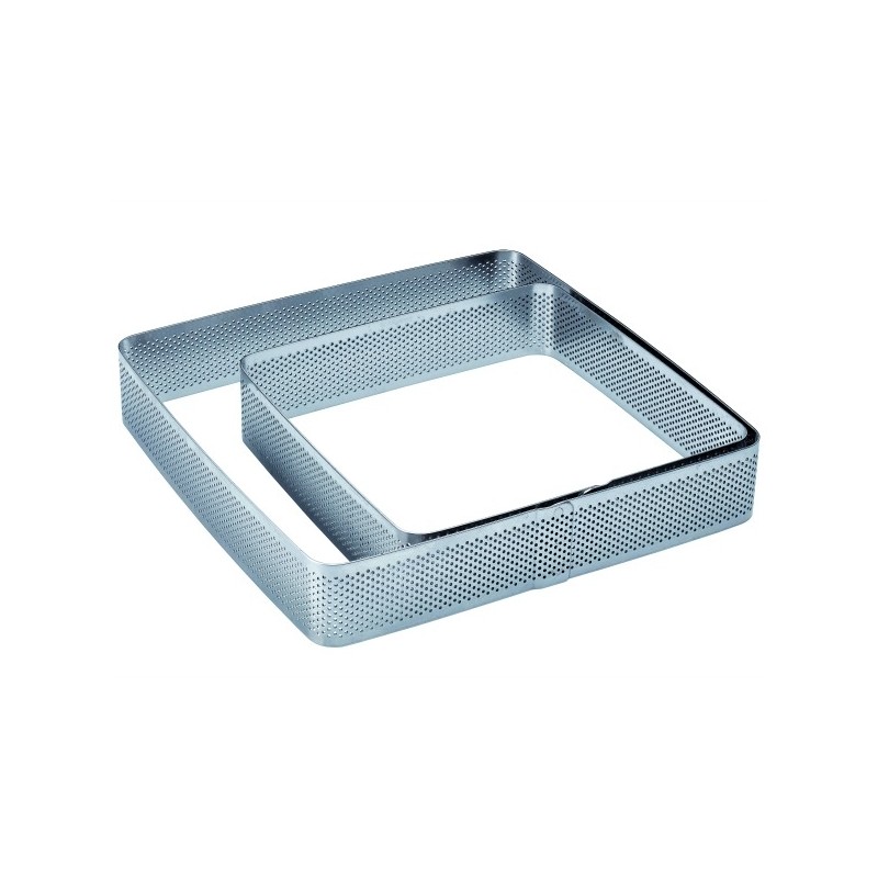 Fascia inox microforata quadrata cm.19 - 3,5h