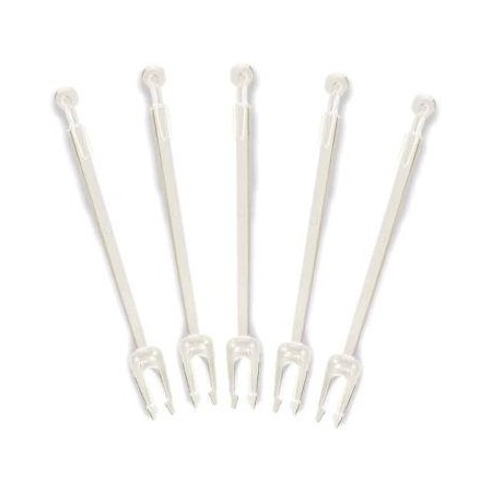 Forchettine 2 punte trasparenti 1000 pz