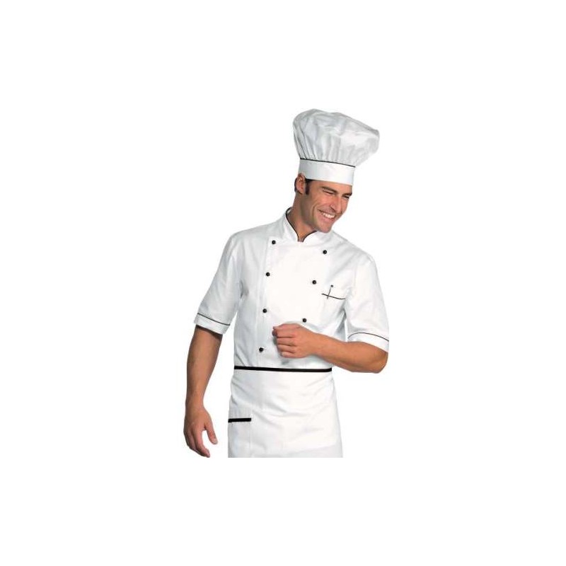 Giacca cuoco Alicante bianca e nera tg.M Isacco