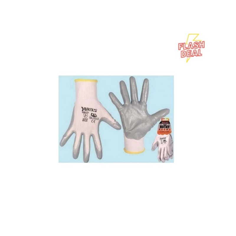 Guanti brixo rocky poliestere nitrile L