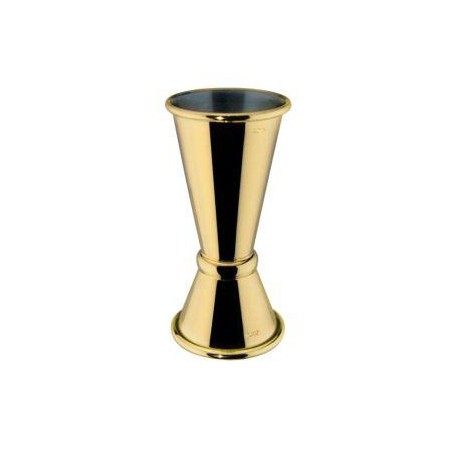 Misurino Jigger doppio Mixage Gold in acciaio inox 18/10 placcato in oro cl 2/4