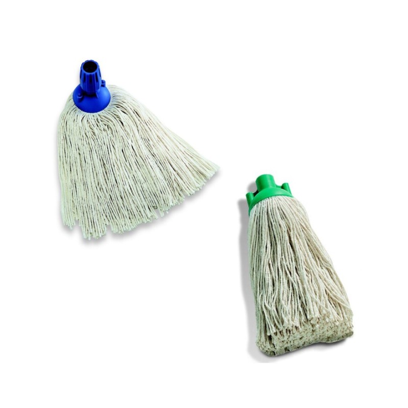 Mop pocket In Cotone A Filo Fine Con Connettore A Vite Verde 280 gr
