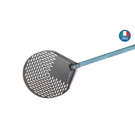 Pala pizza in alluminio anodizzato tonda forata ø 36 cm