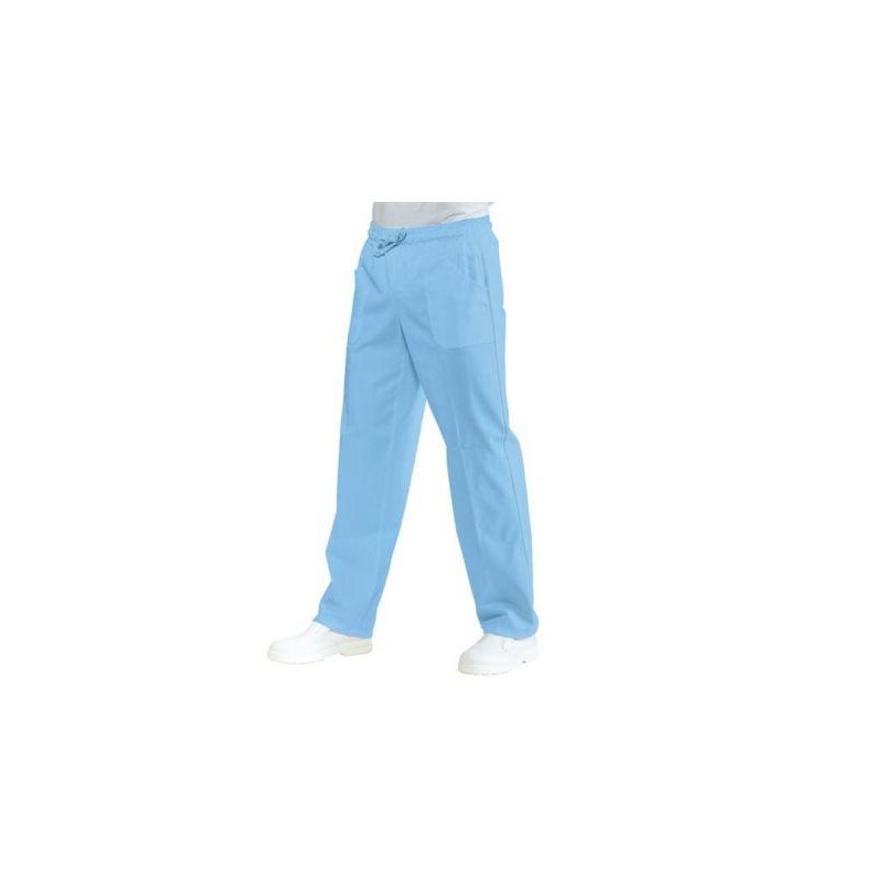 Pantalone celeste con elastico tg. L Isacco