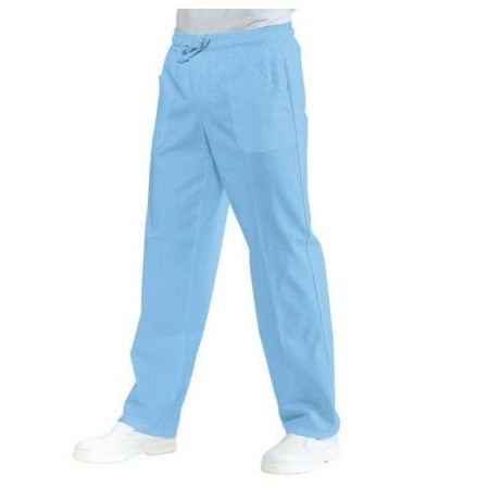 Pantalone celeste con elastico tg. L Isacco