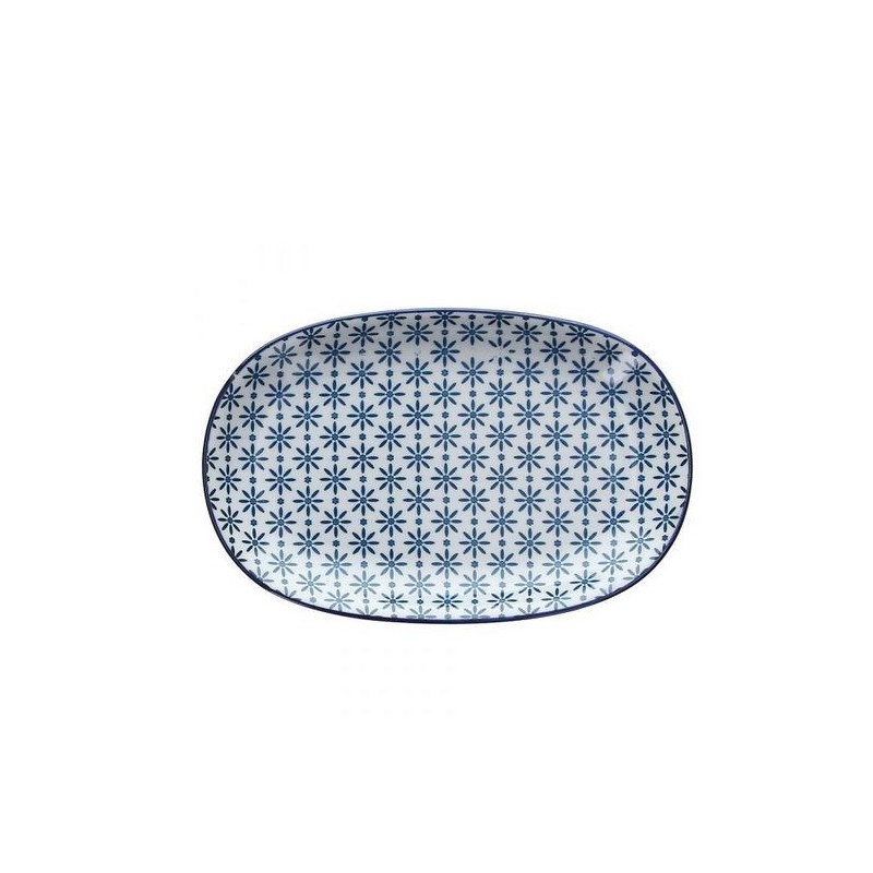 Piano Ovale da 23 cm SapaPorcellana Blu Tognana