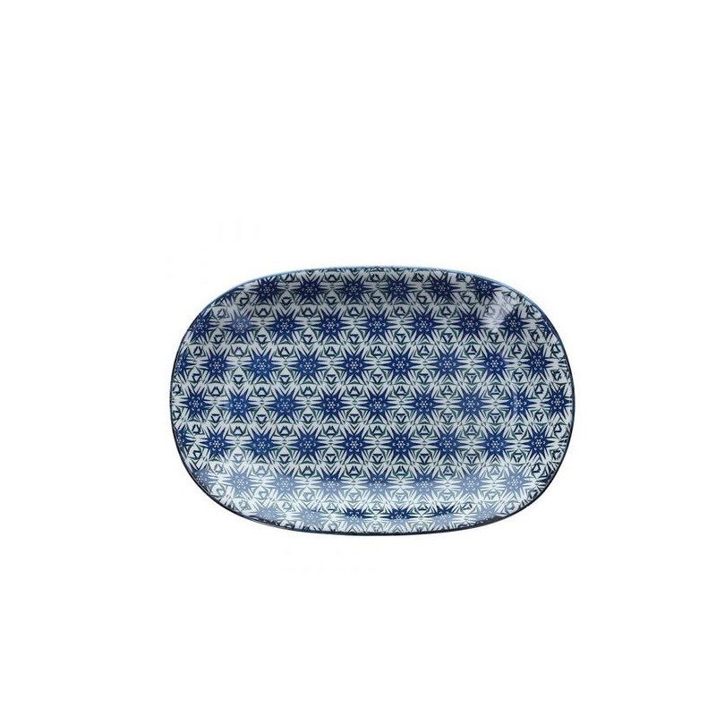 Piano Ovale da 28 cm SapaPorcellana Blu Tognana