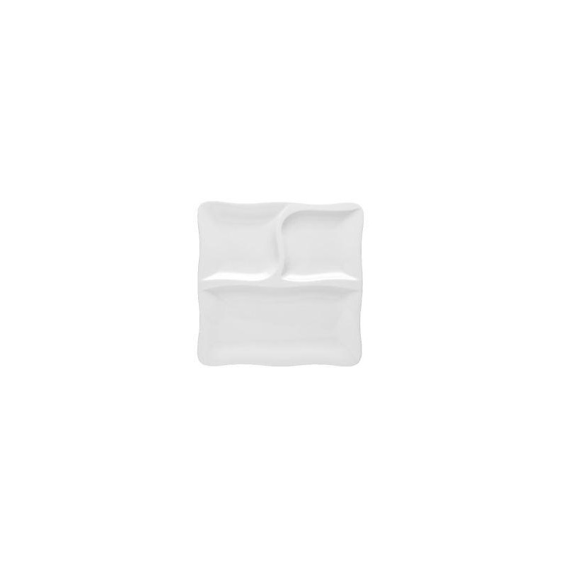 Piatto 3 scomparti gourmet cm.27x27 - Lubiana