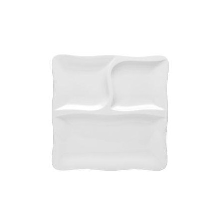 Piatto 3 scomparti gourmet cm.27x27 - Lubiana