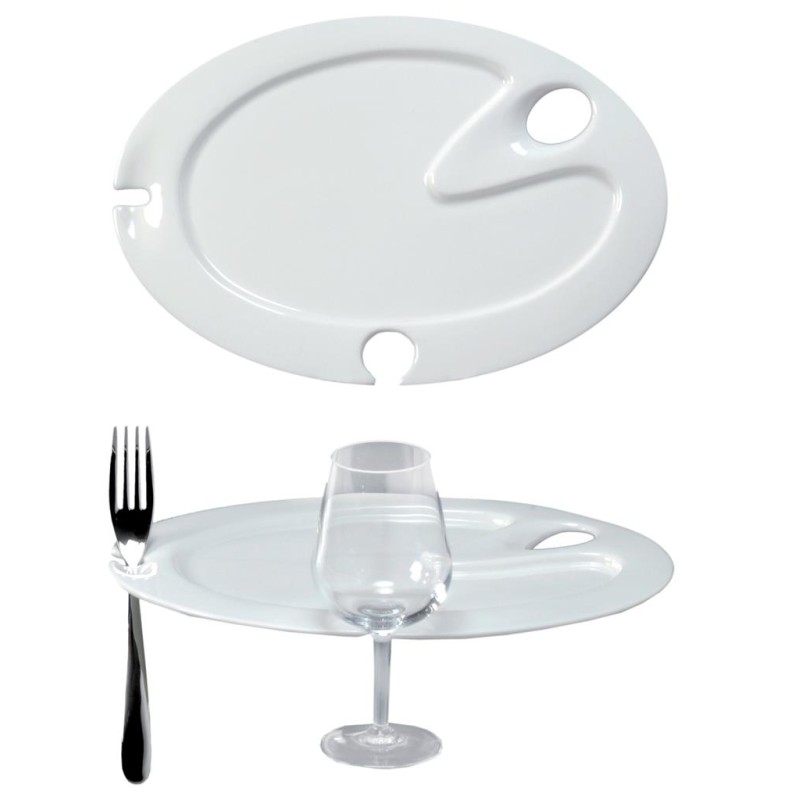 Piatto Buffet con foro cm.32