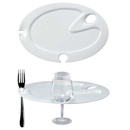 Piatto Buffet con foro cm.32