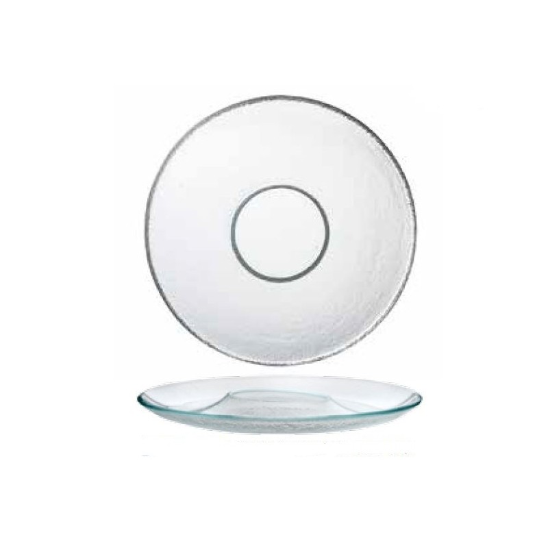 Piatto ciambella Bubble in vetro cm 29