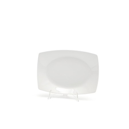 Piatto fondo bianco rettangolare 34x24,5 cm