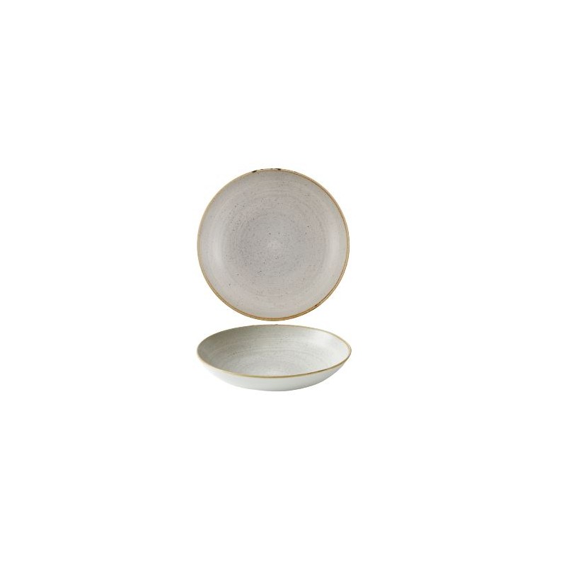 Piatto fondo Stone raw grigio 24,8 cm Churchill