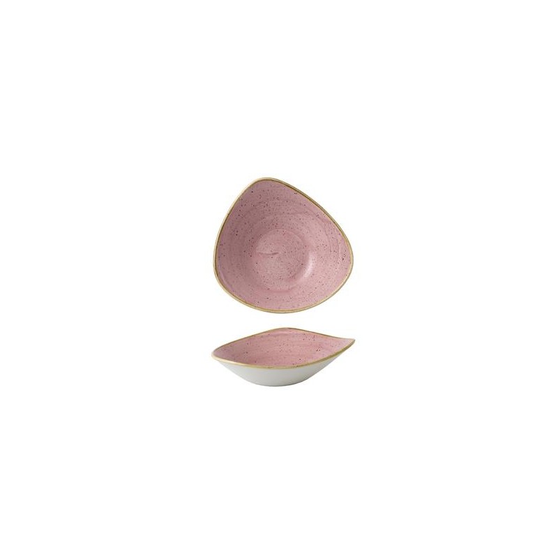 Piatto fondo triangolare cm 23,5 rosa Stonecast Churchill
