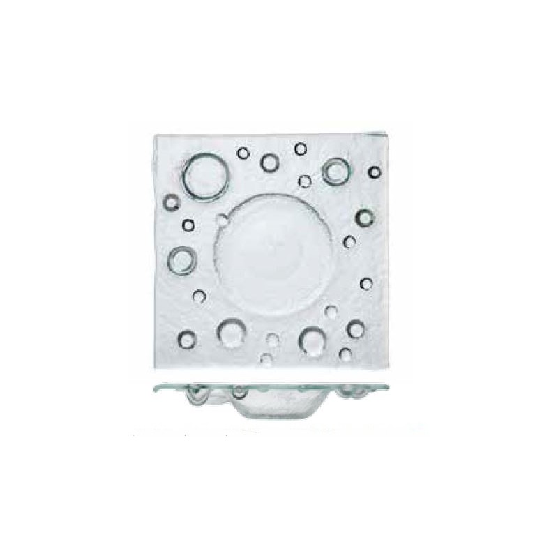 Piatto gourmet quadrato "Bubble" cm.23x23