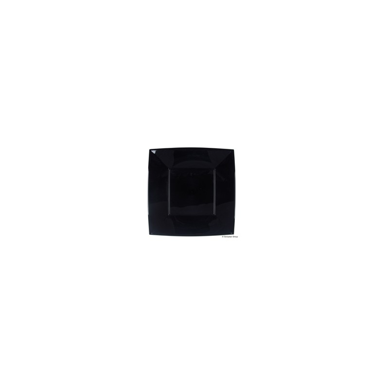 Piatto grande nice pp nero cm.29x29 pz 12