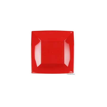 Piatto grande nice pp rosso china cm.29x29 pz 12