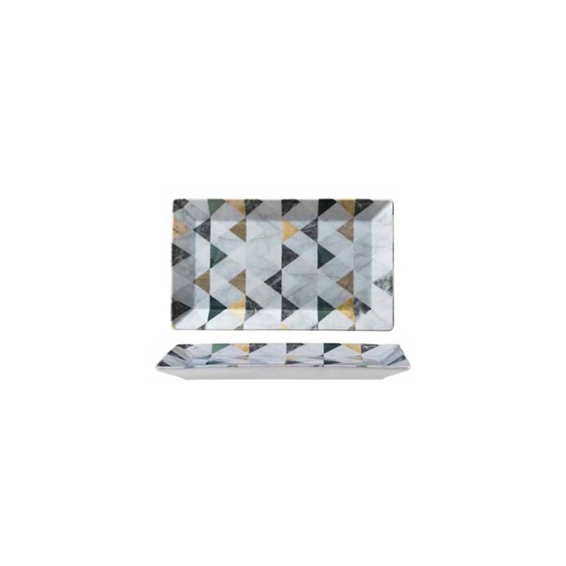 Piatto Kimi rettangolare 33x20 -  Urban triangoli Saturnia