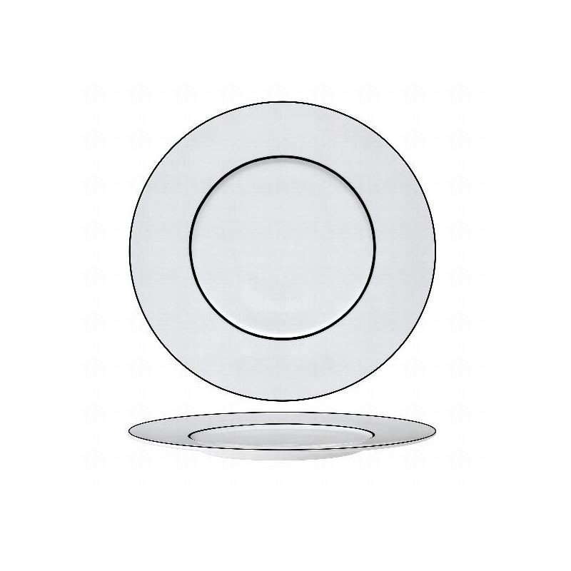 Piatto piano bianco e nero 29 cm