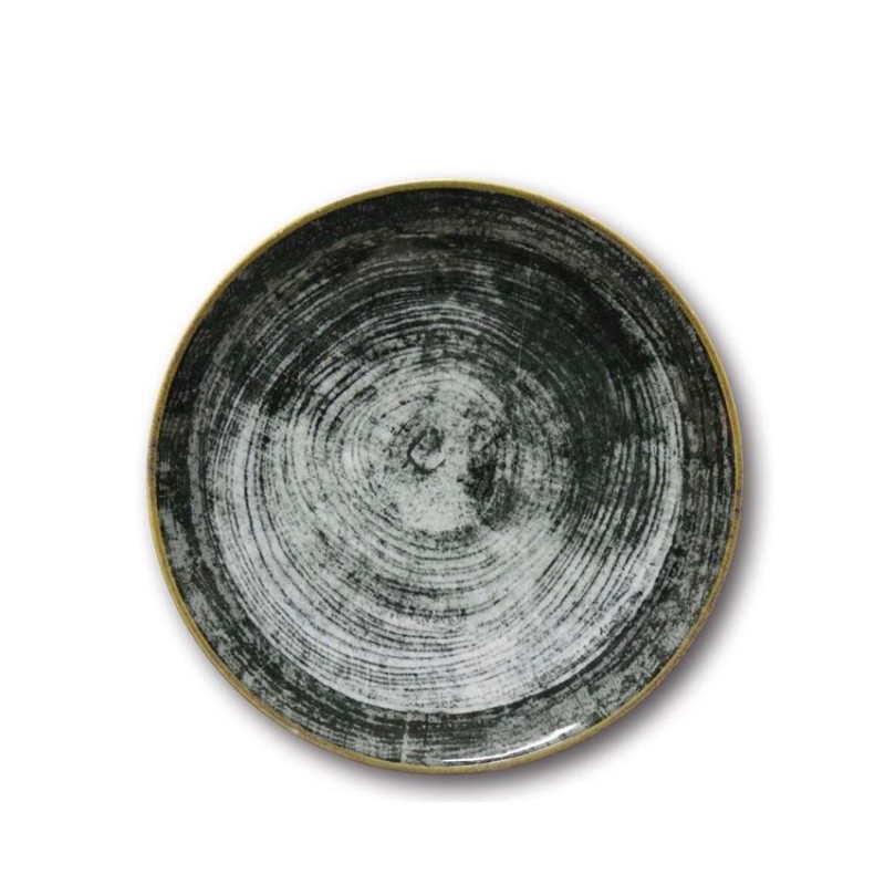 Piatto piano cm 28 black round Siviglia Saturnia