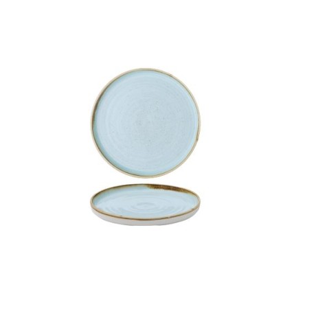 Piatto piano impilabile cm.21 verde Duck egg walled Churchill