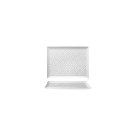Piatto piano rettangolare cm 31x24 Marrakesh bianco