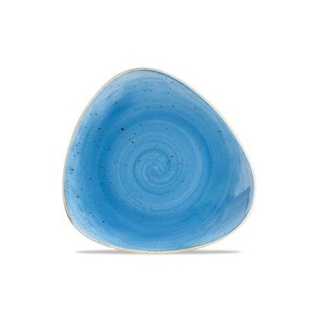 Piatto piano triangolare celeste 22,9cm- Churchill Stonecast
