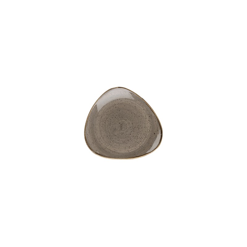 Piatto piano triangolare cm. 31,1 Grigio Churchill Stonecast
