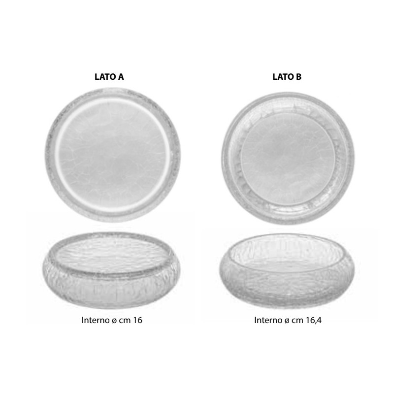 Piatto piano/fondo Crackle donut cm. 20 h 5 cm