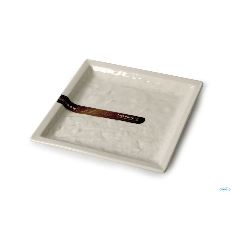 Piatto quadrato cm.18.2 Bianco