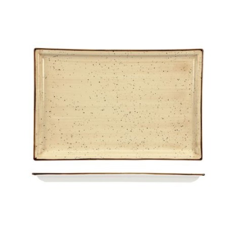 Piatto rett. crema Justcolor cm.31x22
