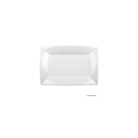 Piatto rettangolare nice bianco 6 pz